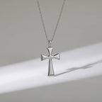 Medium Cross Silver Pendant Necklace