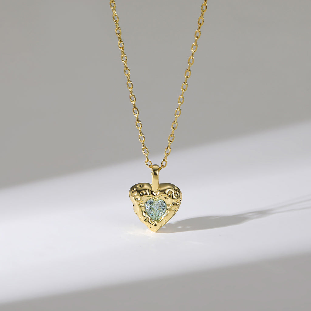 Innocence Age CZ Heart Pendant Necklace
