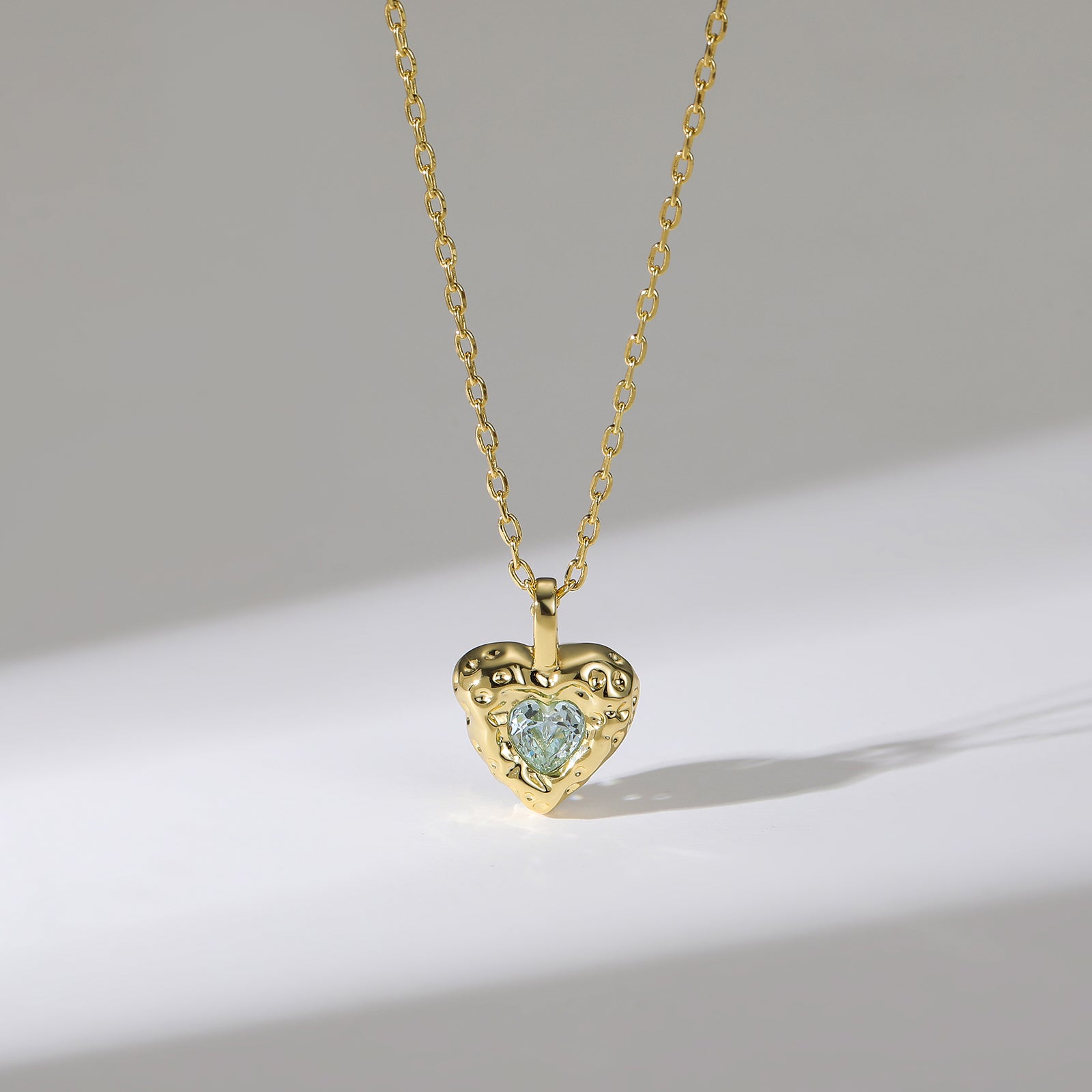 Innocence Age CZ Heart Pendant Necklace