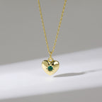 Green Cubic Zirconia Heart Necklace