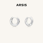 Good Luck Waffle Mini Hoop Earrings