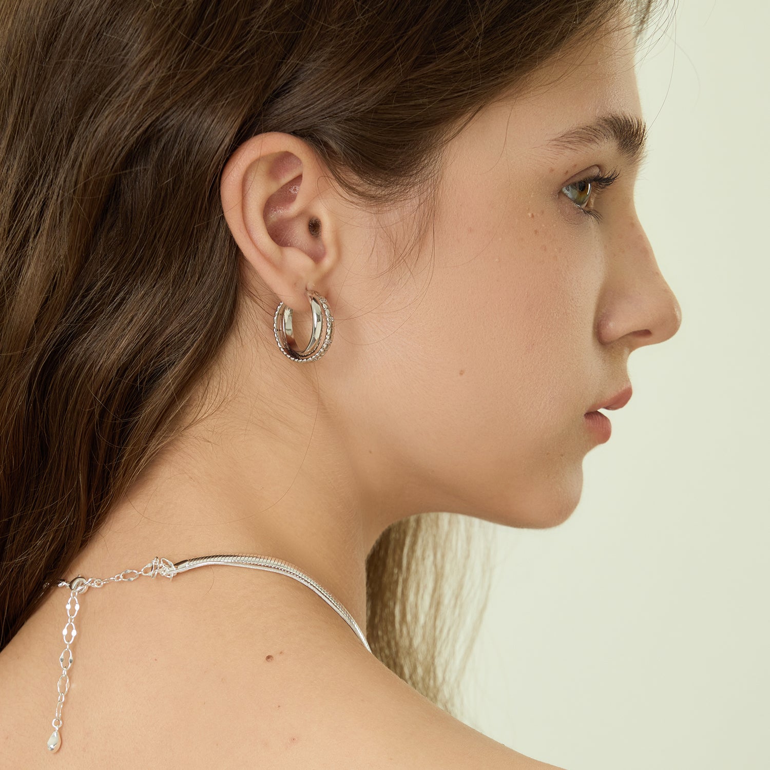 Mix & Match Double-Row Snake Chain Hoop Earrings