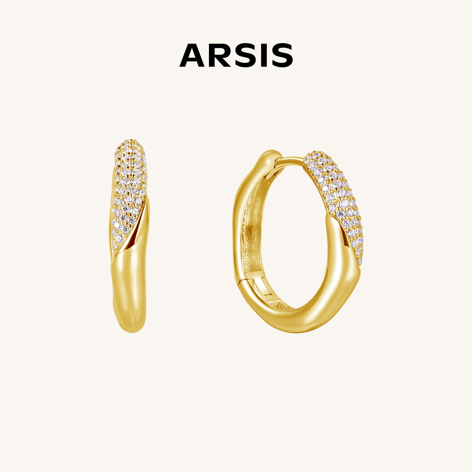 Elsa Pavé Waterdrop Hoops