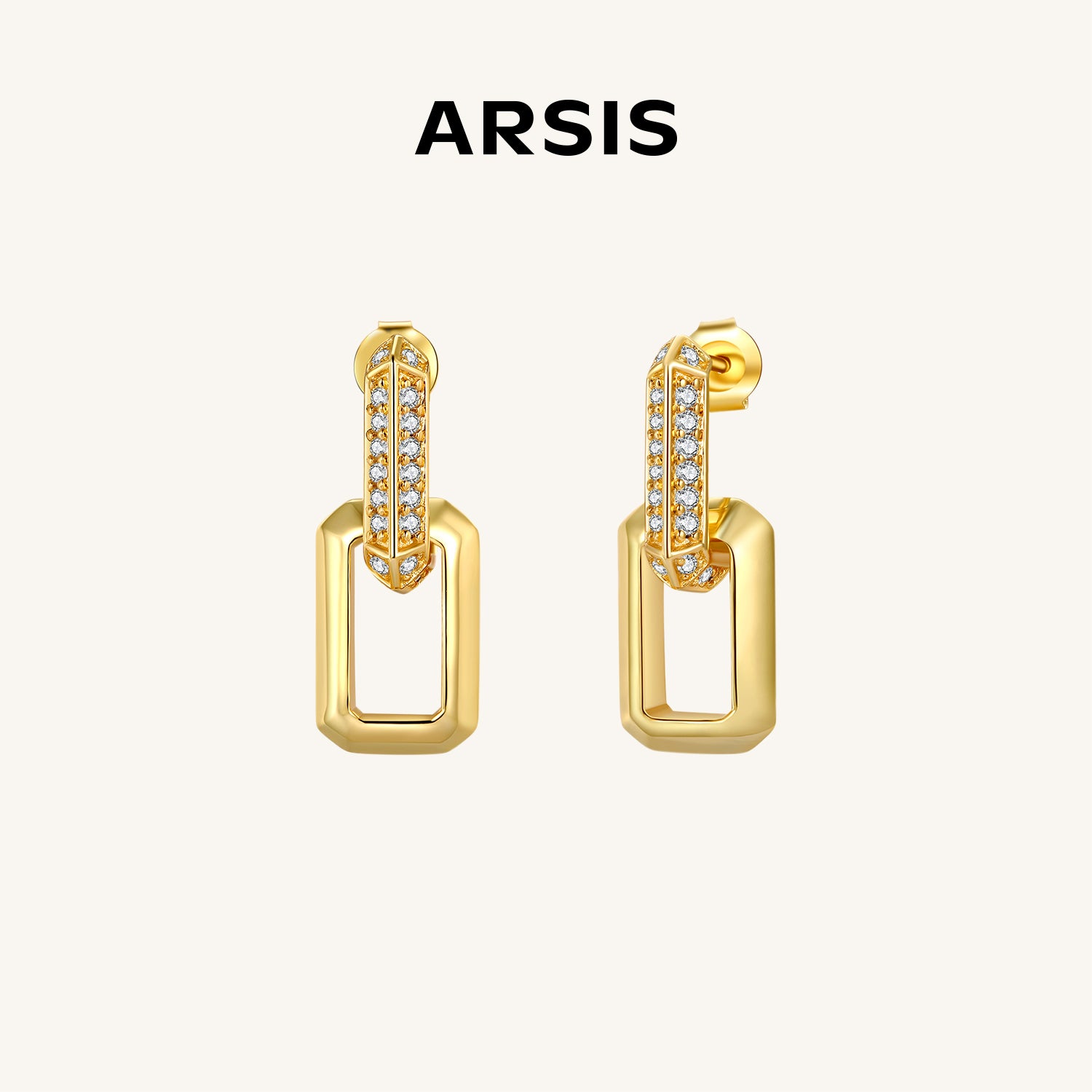 Mix & Match CZ Rectangular Earrings