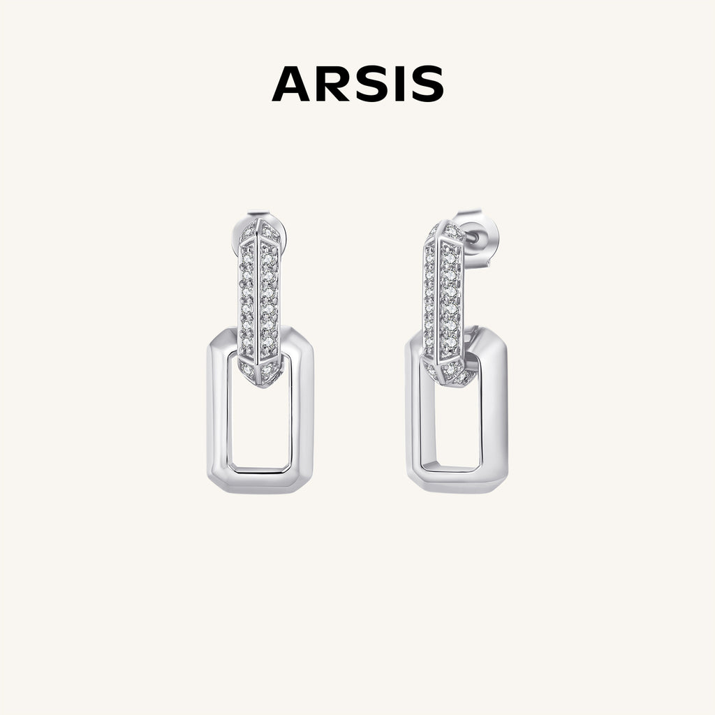 Mix & Match CZ Rectangular Earrings