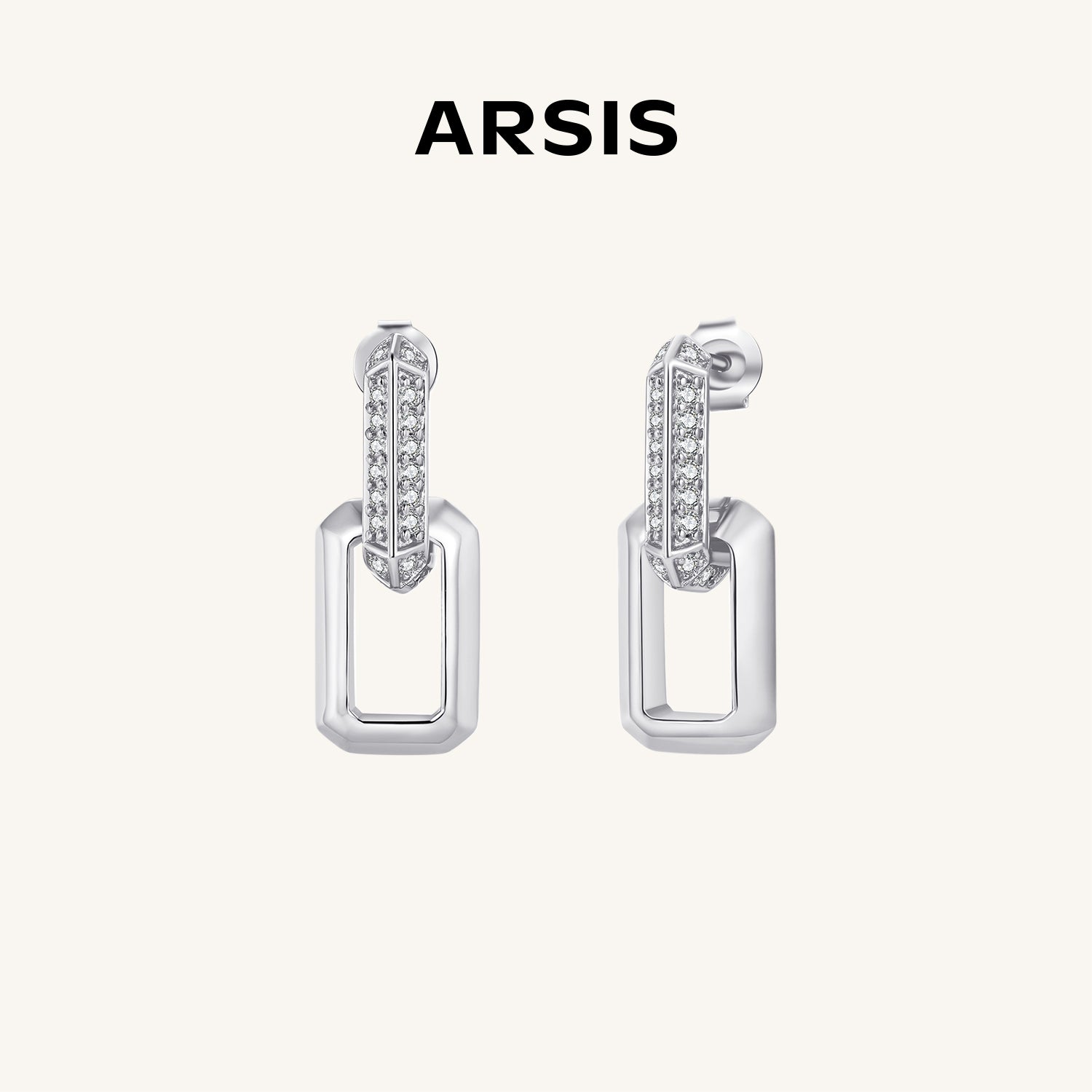Mix & Match CZ Rectangular Earrings