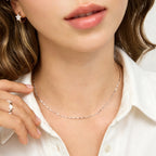 Wave Thin Chain Link Necklace