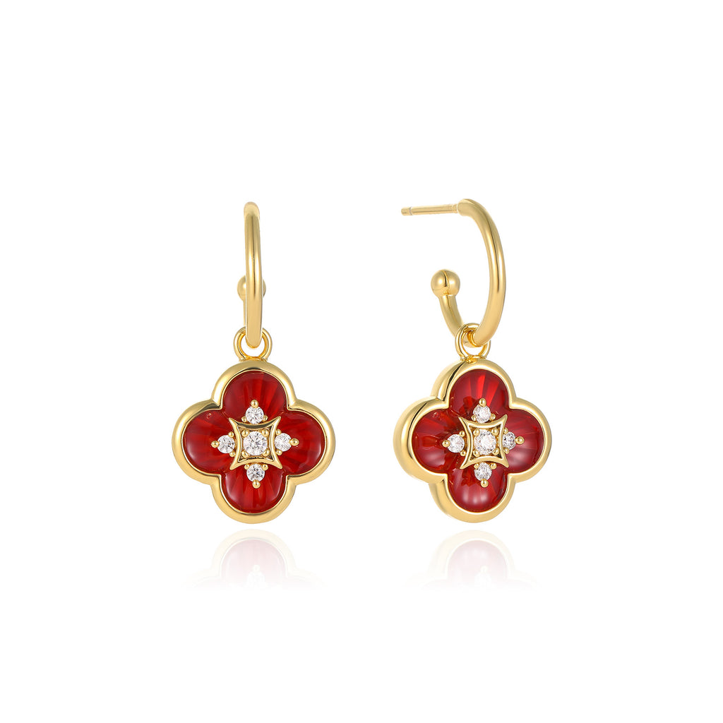 Secret Garden Clover Drop Earrings