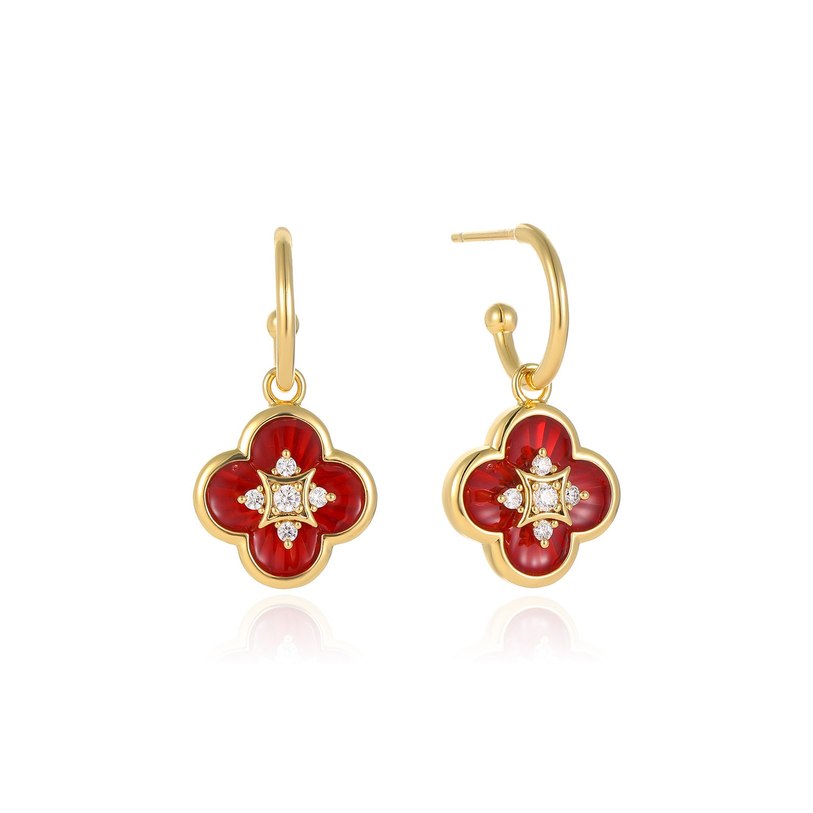 Secret Garden Clover Drop Earrings