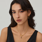 Black Agate Teardrop Earrings