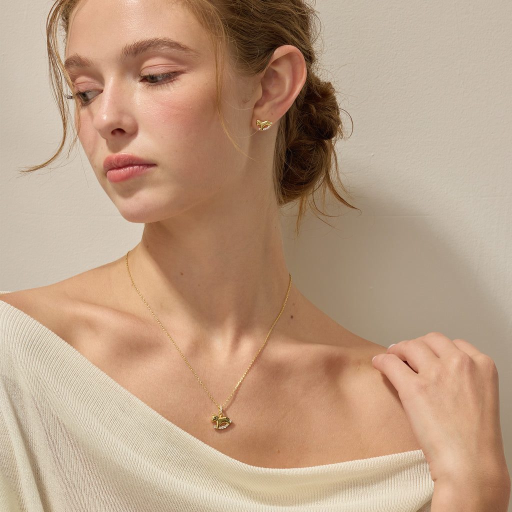 Good Luck Horse Pendant Necklace