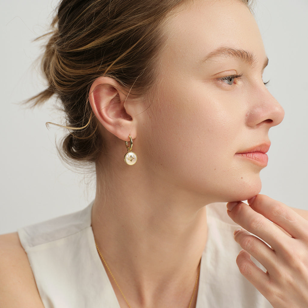Lucky Star Huggie Earrings
