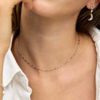 Cube Thin Chain Link Necklace