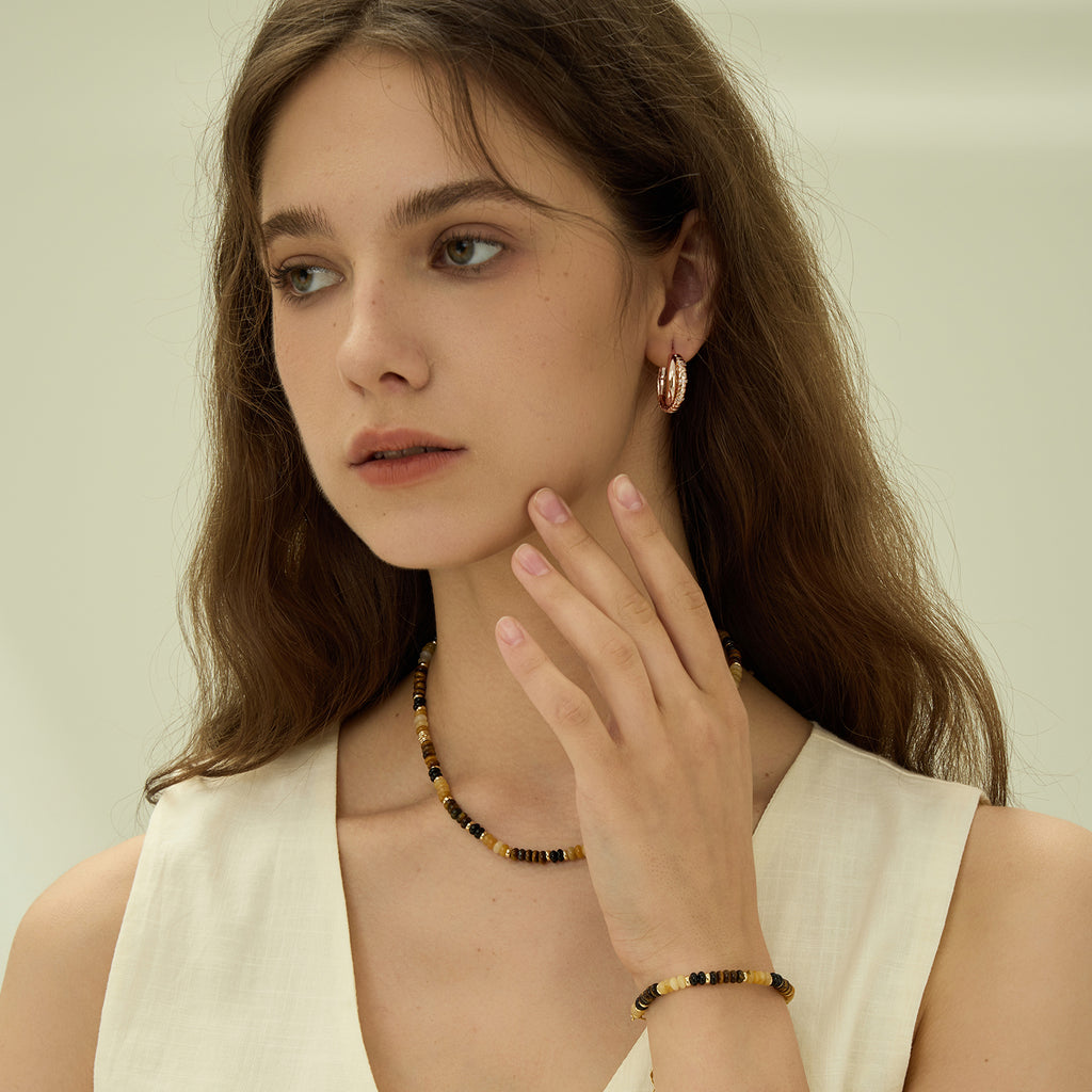 Mix & Match Double-Row Snake Chain Hoop Earrings