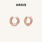 Good Luck Waffle Mini Hoop Earrings