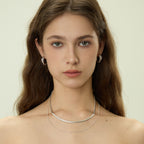 Mix & Match Double-Row Snake Chain Hoop Earrings