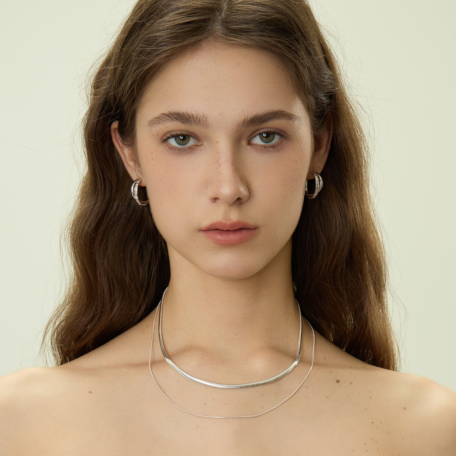 Mix & Match Double-Row Snake Chain Hoop Earrings