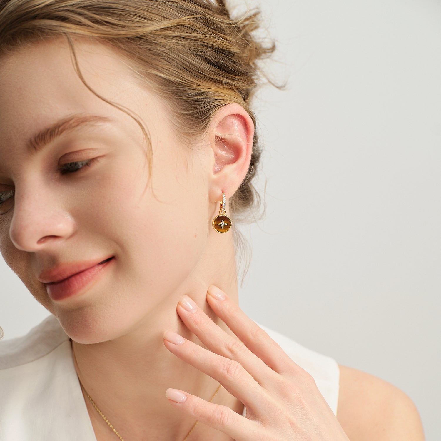 Lucky Star Huggie Earrings