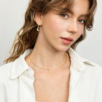 Cube Thin Chain Link Necklace