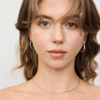 Lucia Pavé Medium Hoop Earrings