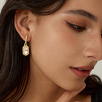 Innocence Age Statement Shield Huggie Earrings