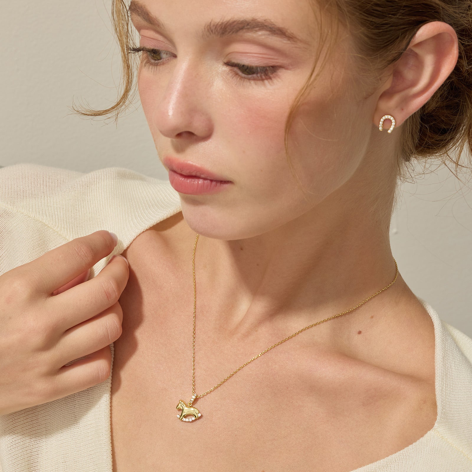 Good Luck Horse Pendant Necklace