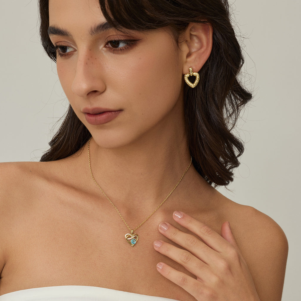 Bow-Knot Heart Necklace