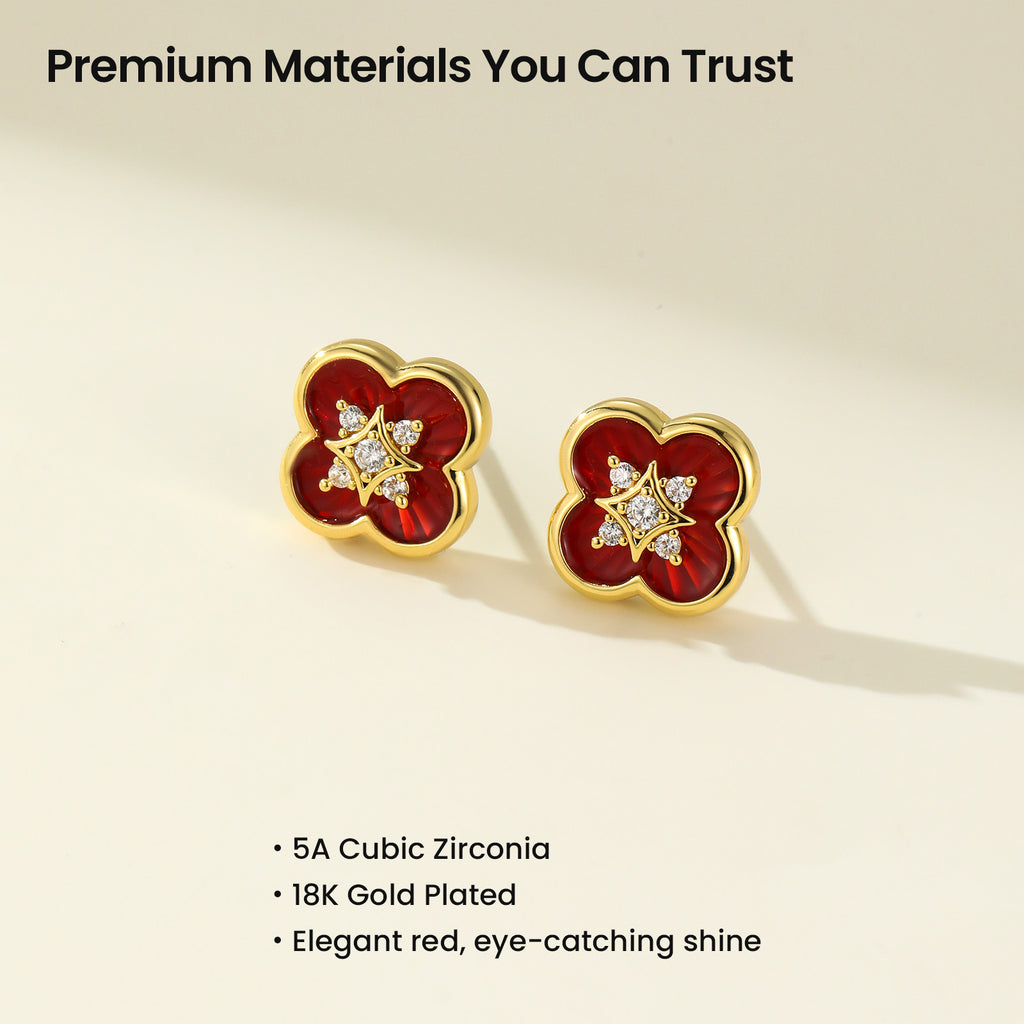 Secret Garden Clover Stud Earrings