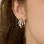 Mix & Match Double-Row Snake Chain Hoop Earrings