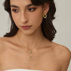 Green Cubic Zirconia Heart Necklace