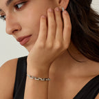 Paperclip Chain Bracelet with Cubic Zirconia