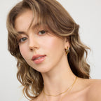 Lucia Pavé Medium Hoop Earrings