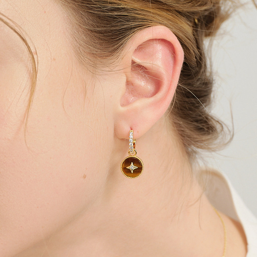 Lucky Star Huggie Earrings