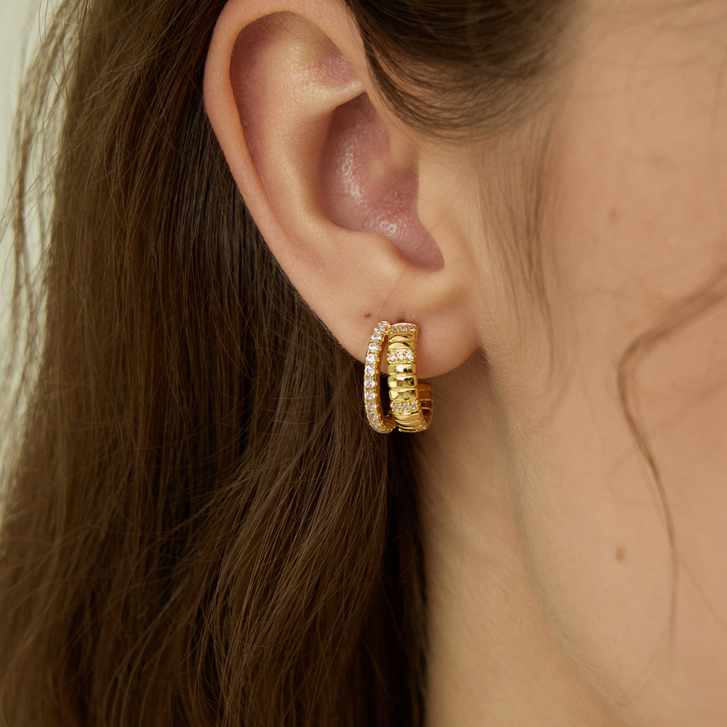 Mix & Match Pavé Split-Hoop Earrings