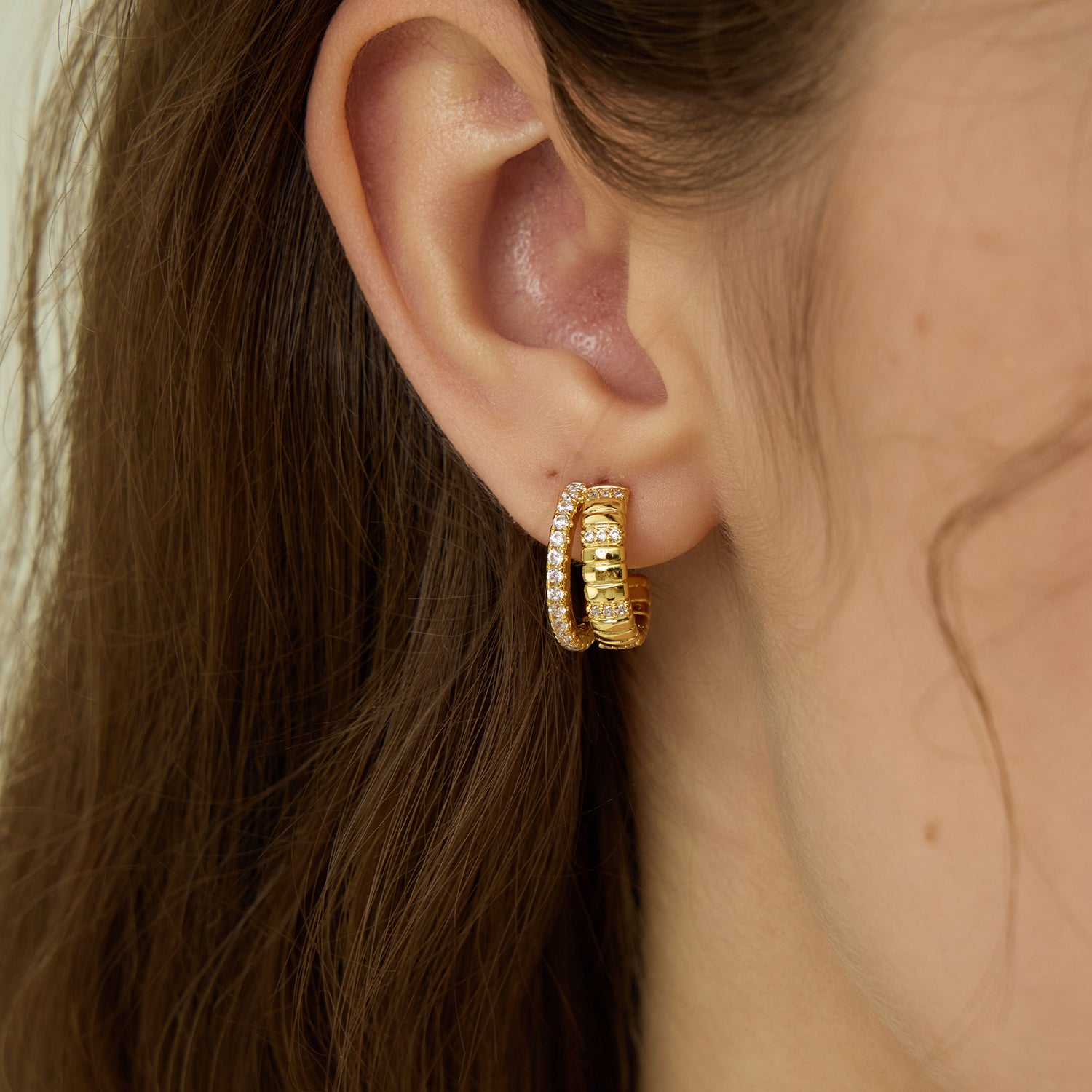 Mix & Match Pavé Split-Hoop Earrings