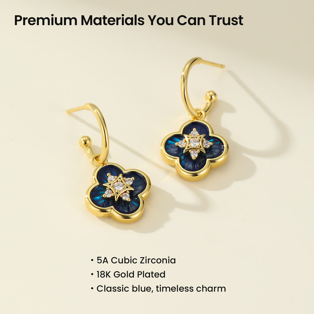 Secret Garden Clover Drop Earrings