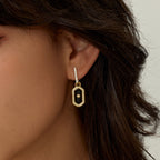 Innocence Age Statement Shield Huggie Earrings