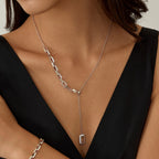 Medium Paperclip Lariat Necklace
