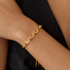 Paperclip Chain Bracelet with Cubic Zirconia