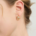 Lucia Sugar Cube Hoop Earrings