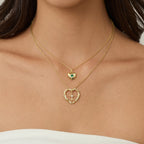 Green Cubic Zirconia Heart Necklace