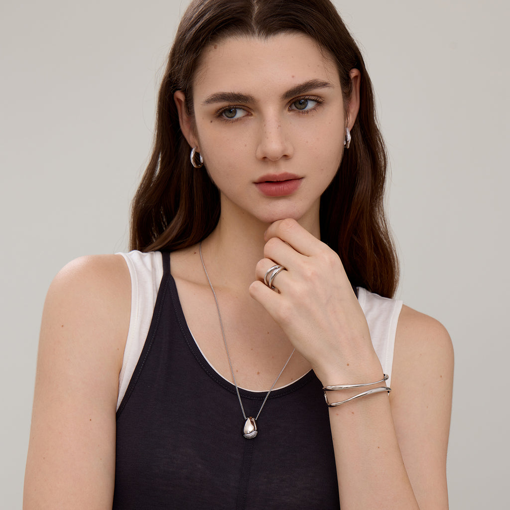 Crafted Double-Layer Cuff Bracelet