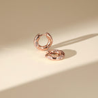 Good Luck Waffle Mini Hoop Earrings