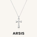 Medium Cross Silver Pendant Necklace