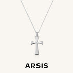 Medium Cross Silver Pendant Necklace