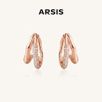 Olivia Double-Row CZ Hoop Earrings