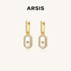 Innocence Age Statement Shield Huggie Earrings