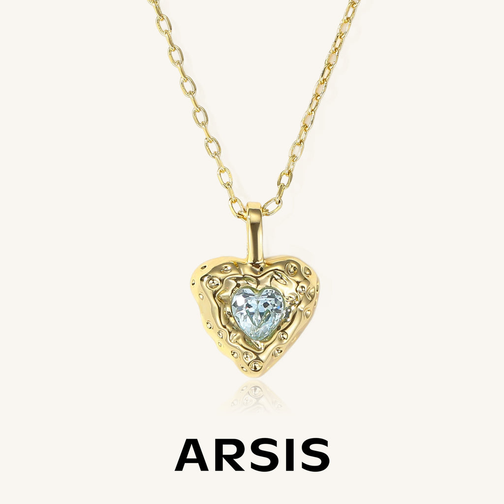 Innocence Age CZ Heart Pendant Necklace