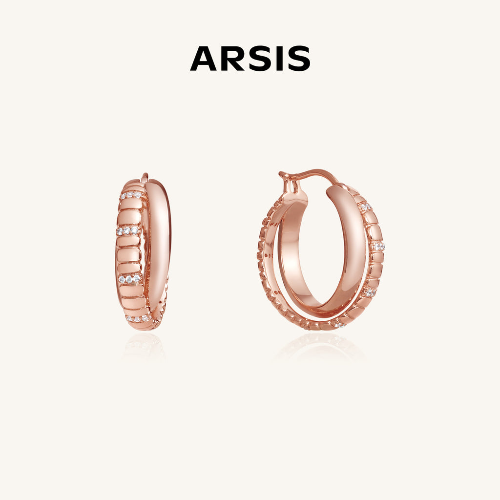 Mix & Match Double-Row Snake Chain Hoop Earrings