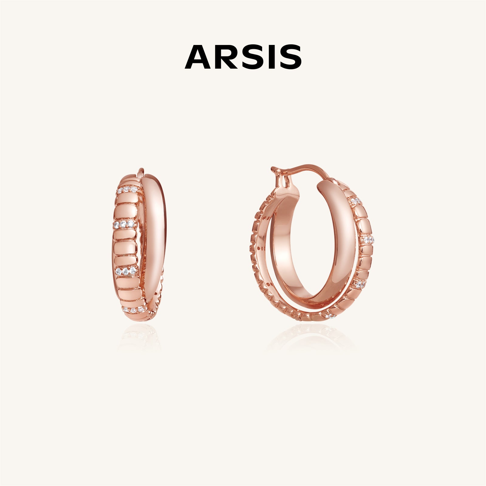 Mix & Match Double-Row Snake Chain Hoop Earrings